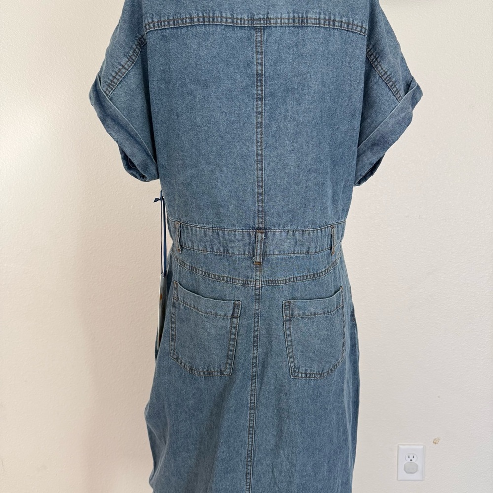 Stylish Blue Women's Jean Overalls - Picture 9 of 14